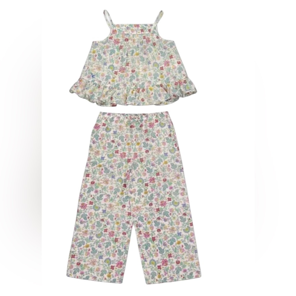 NWT Polo Ralph Lauren Girls Floral Cotton Batiste Set Summer Vacation Twee - Picture 6 of 10